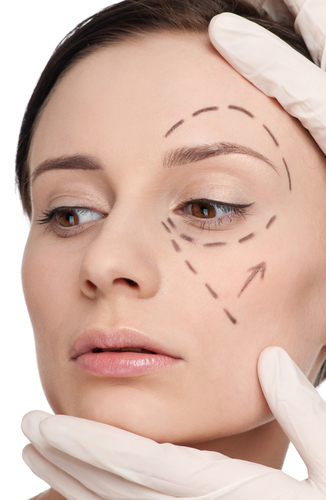 Woman getting an eye procedure