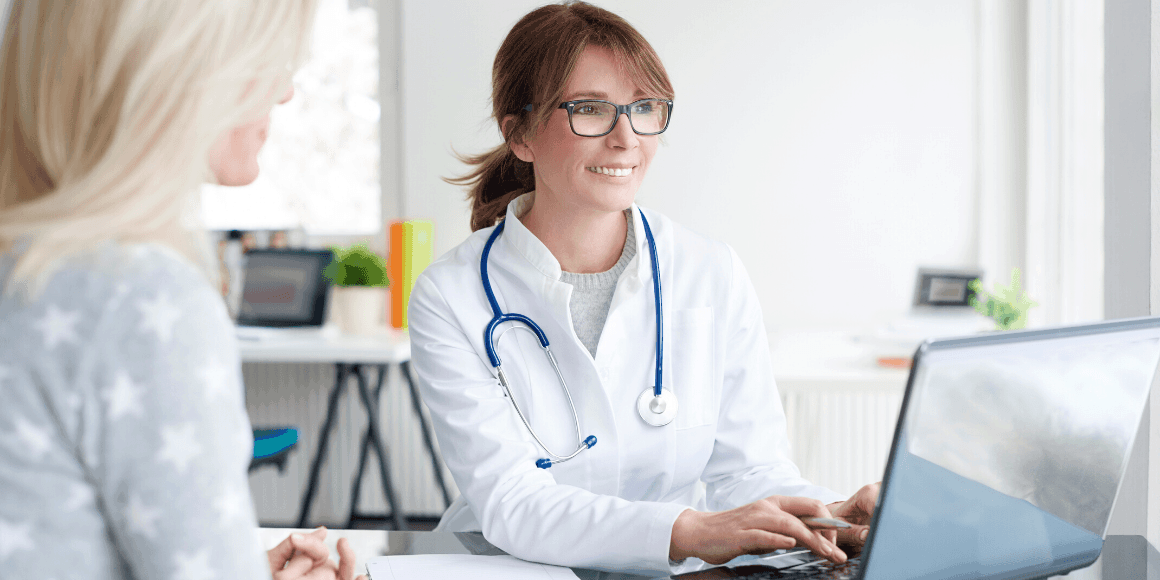 Woman getting consultation with a doctor