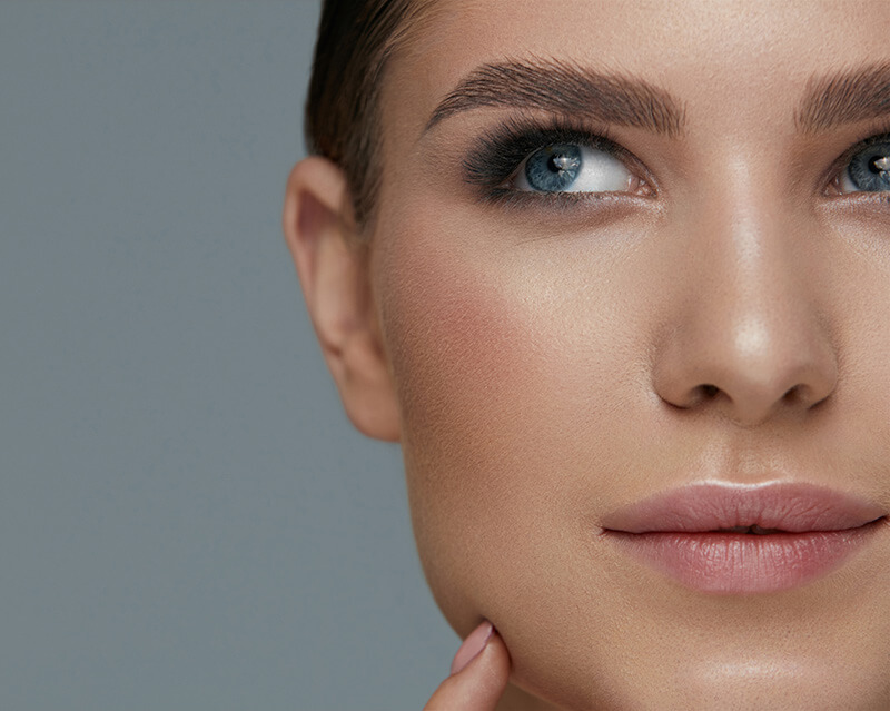 Up close of a woman's face