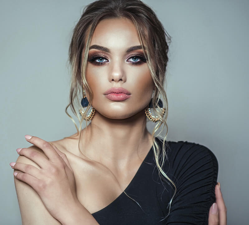 beautiful woman with dark hair