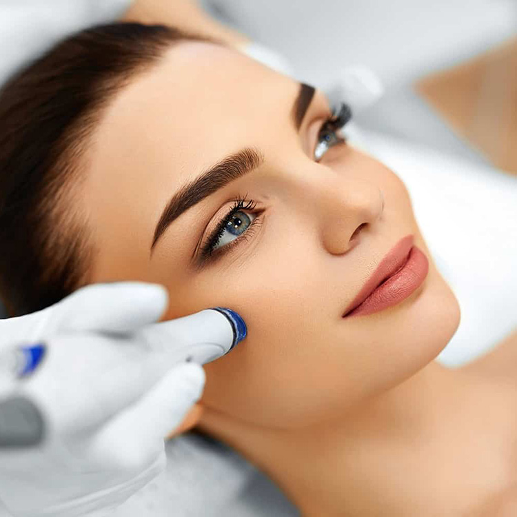 Woman getting a facial procedure